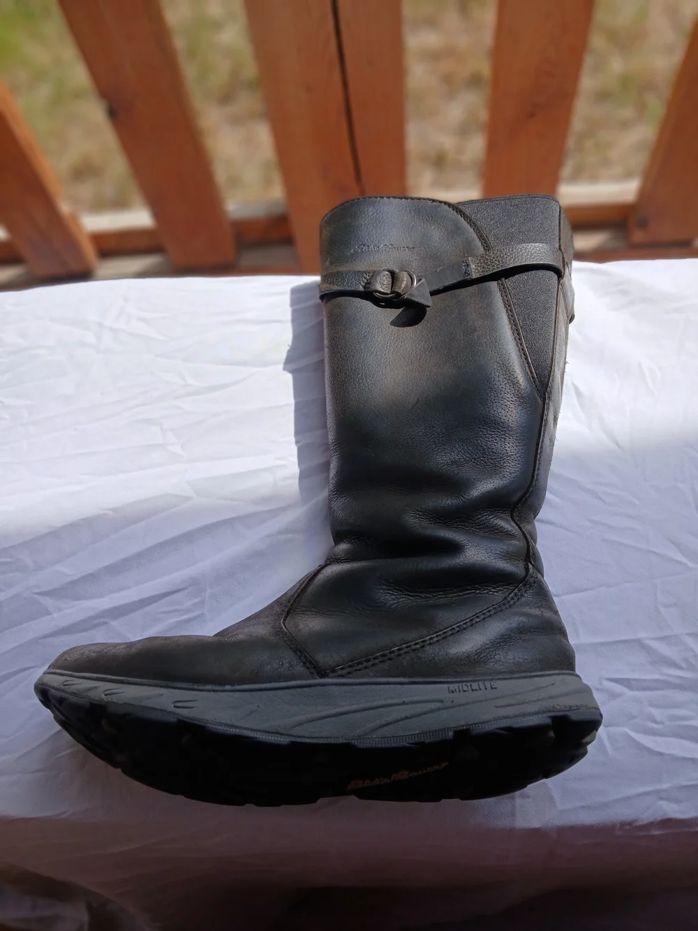Eddie Bauer Black Tall Heeled Boots